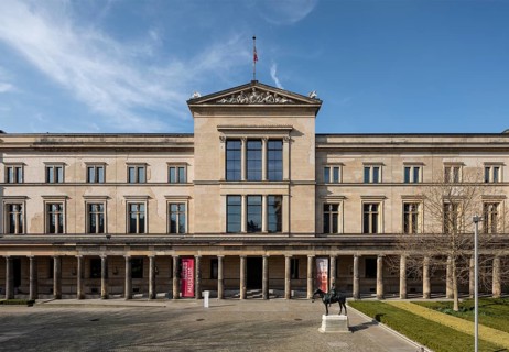 Berlin, Museum Island, east façade of the Neues Museum