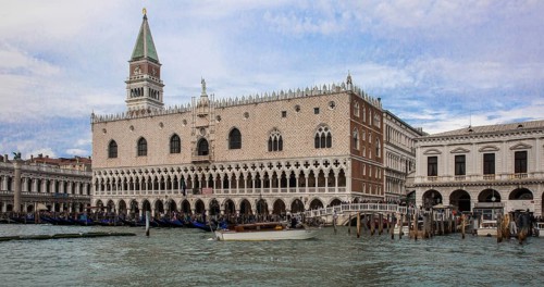 Italy Venice Doge's Palace -33 Main construction period 14-15th century left behind Campanile of