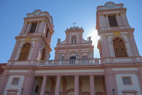 Baroque church with two striking towers and elaborate architecture, wachaus, donau, austria