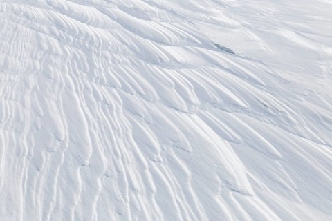 Nature, snow drift pattern on the Saint Lawrence River, Province of Quebec, Canada, North America