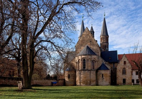 Hamersleben b Halberstadt cath collegiate church St Pankratius 73171a built 1112-40 view from east