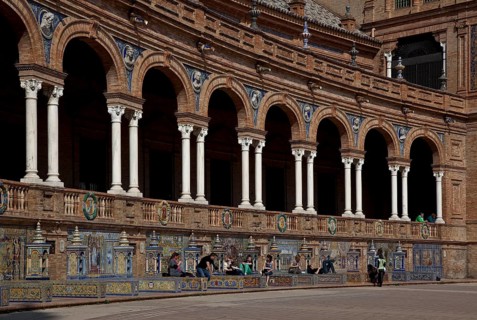 Buildings of the Ibero-American Exhibition 1929 Arched Gallery Detail