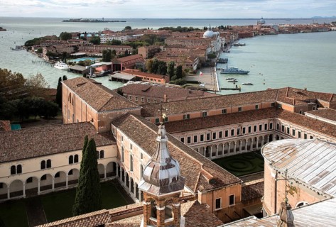 Venice, Church of San Giorgio Maggiore, 1565-1610 by Andrea Palladio, view from the tower into the