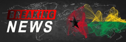 Guinea Bissau Breaking News, Smoke Flag Background