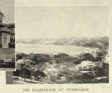 The racecourse at Hyderabad, 10th February 1906, Andhra Pradesh, India, Asia