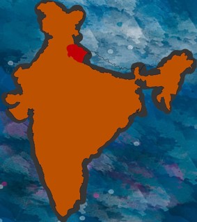 Illustration, uttrakhand location map, india, asia