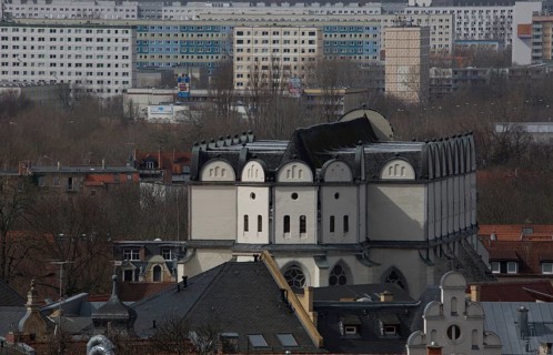 Halle S Dom 4504 built in the 13th and 16th centuries upper part from the east behind