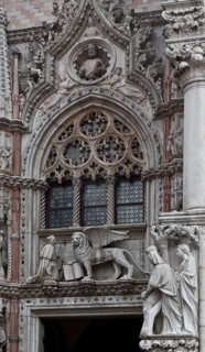Italy Venice Doge's Palace Porta della Carta -38 late Gothic gateway to the palace courtyard