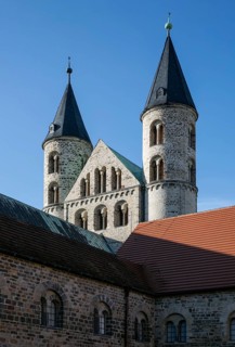 Magdeburg Kloster Unser Lieben Frauen 3594 Church Tower upper storeys and east gable of the