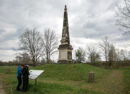 Zeithain near Riesa Image no. 1785 one of the boundary obelisks of the Zeithain camp from 1730