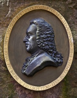 Wermsdorf Saxony Hunting Lodge Hubertusburg Portrait medallion Thomas Freiherr v Fritzsch 75315