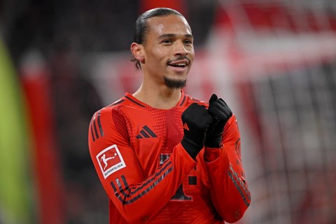 Leroy Sane FC Bayern Munich FCB (10) portrait smiles, Allianz Arena, Munich, Bavaria, Germany,