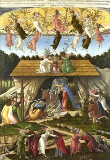 The Mystic Nativity, Painting by Sandro Botticelli (1 March 1445, 1510), one of the most important