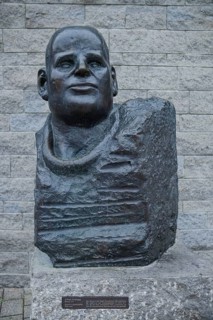 Monument to Dietrich Bonhoeffer, resistance, National Socialism, Kocherquartier, Schwäbisch Hall,