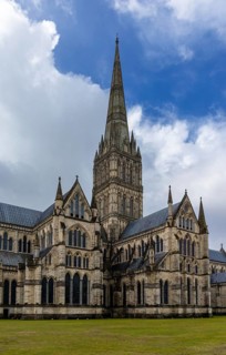 Salisbury, United Kingdom, 8 September, 2022: view of the exterior of the historic Salisbury