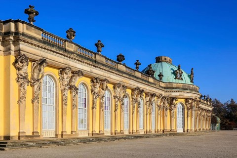 Sanssouci Palace, Unesco World Heritage Park Sanssouci, Potsdam, Brandenburg, Germany, Europe