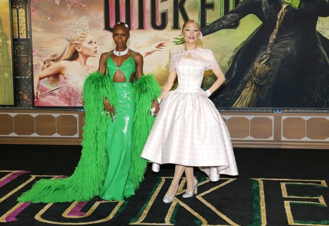 Cynthia Erivo and Ariana Grande at the Los Angeles premiere of 'Wicked' held at the Dorothy