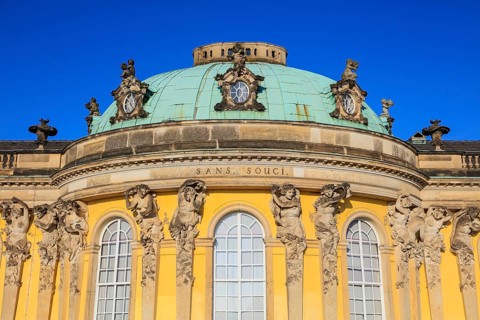 Sanssouci Palace, Unesco World Heritage Park Sanssouci, Potsdam, Brandenburg, Germany, Europe