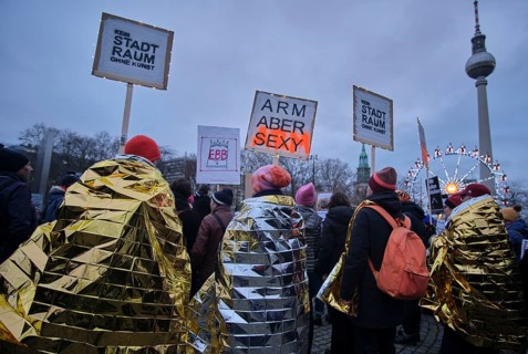 Germany, Berlin, 29 November 2024, funeral march of the cultural scene, demonstration against