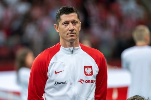 WARSAW, POLAND - JUNE 16, 2023: Friendly football match Poland vs Germany 1:0. In picture Robert