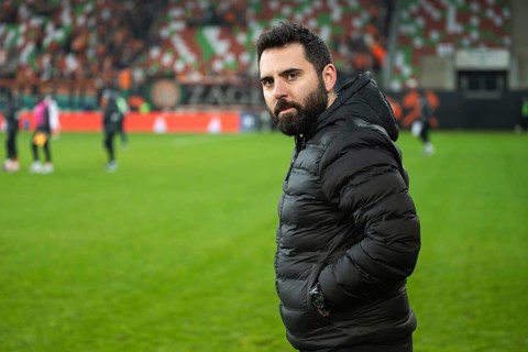 LUBIN, POLAND - DECEMBER 8, 2024: Football match Polish PKO Ekstraklasa between KGHM Zaglebie Lubin