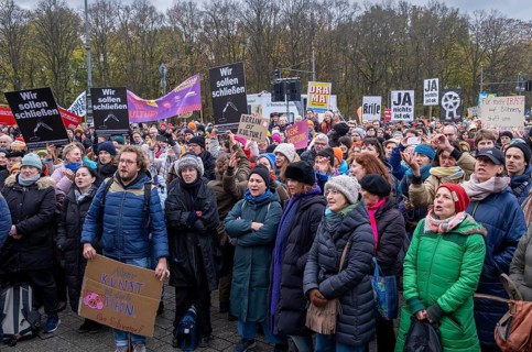 Germany, Berlin, 13 November 2024, cultural scene, demonstration against cultural cuts, Brandenburg