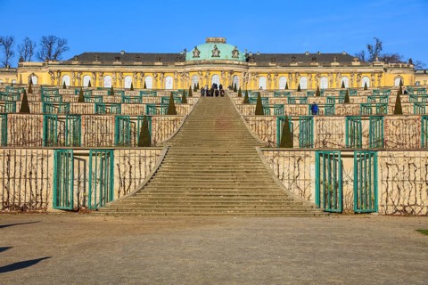 Sanssouci Palace, Unesco World Heritage Park Sanssouci, Potsdam, Brandenburg, Germany, Europe