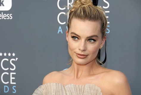 Margot Robbie at the 23rd Annual Critics' Choice Awards held at the Barker Hangar in Santa Monica,