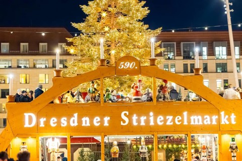 The Dresden Striezelmarkt is a Christmas market in Dresden. It has been held in Advent since 1434,