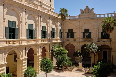 Courtyard of the Grand Master's Palace, Valletta, Malta, Europe
