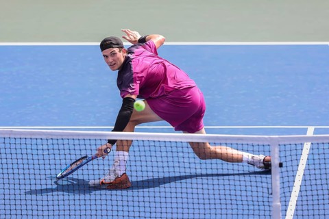 Tennis player Jack Draper of Great Britain in action at the US Open 2024 Championships, Billie Jean