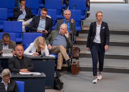Dr Alice Weidel, left, fourth row: Dr Alexander Gauland, Germany, Berlin, 06.07.2023, Bundestag,