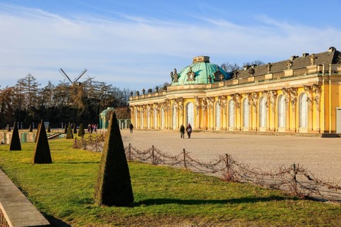 Sanssouci Palace, Unesco World Heritage Park Sanssouci, Potsdam, Brandenburg, Germany, Europe
