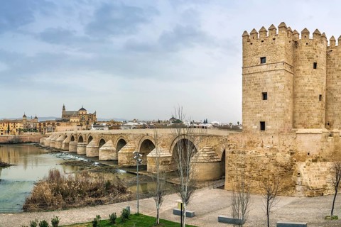 The Calahorra Tower (Spanish: Torre de la Calahorra) and Roman bridge, Cordoba, Spain, Europe