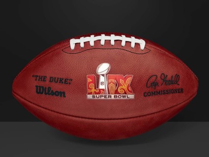 New Orleans, Louisiana, USA. May 22, 2024. A ball for the Super Bowl LIX. The upcoming American