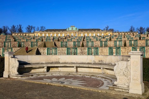 Sanssouci Palace, Unesco World Heritage Park Sanssouci, Potsdam, Brandenburg, Germany, Europe