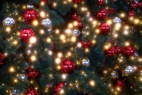 Christmas decoration with lighting, Roermond, Netherlands