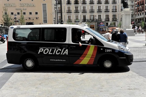 Madrid, Spain, Europe, A vehicle of the Spanish National Police in the city centre of Madrid in