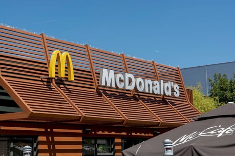 Bratislava, Slovakia, August, 4, 2022 : Exterior of McDonald's Store in Bratislava. Slovakia,