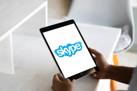 Skype Mobile Logo on smartphone