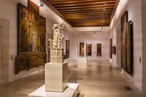 End cross of the door of Santa Catalina, 1441, Guillem Sagrera, Museu de Mallorca, Palma, Majorca,
