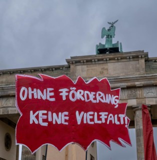 Germany, Berlin, 13 November 2024, cultural scene, demonstration against cultural cuts, Brandenburg