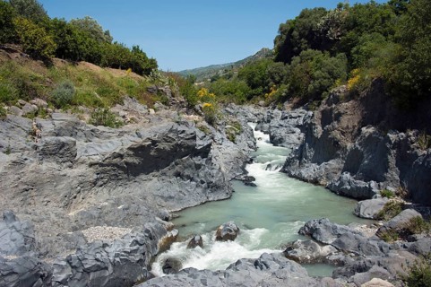 Alcantara Gorge, Alcantara River, Sicily, Italy, Gole dell'Alcantara, Gole di Larderia, Europe