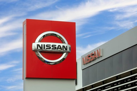 Nissan Motor Co. Ltd. logo outside dealership. In 2022, the Japanese Nissan was the 9th largest car