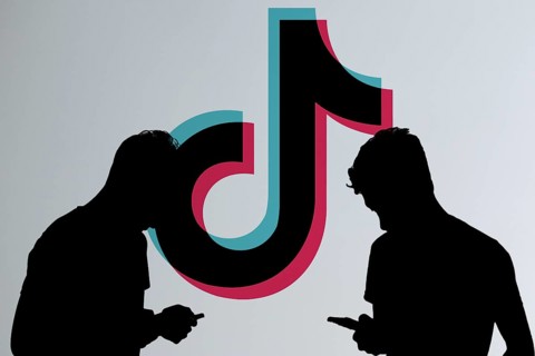 Business person using phone background tiktok
