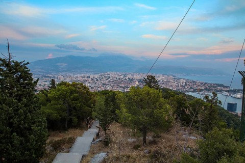 Scenic view of Split from the Marjan viewpoint, Croatia, Europe
