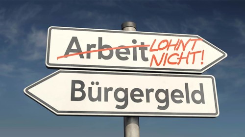 Symbolic image on the topic of citizen's income in Germany