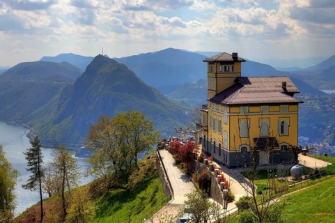 Monte Bre, Lake Lugano, Lugano, Ticino, Lake Lugano, Switzerland, Europe