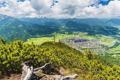 Panorama from Schattenberg, 1692m, on Oberstdorf, Allgäu, Bavaria, Germany, Europe