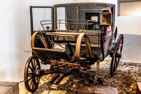 Carriage, Villa Manin from the 17th century, residence of Ludovico Manin, the last Doge of Venice,